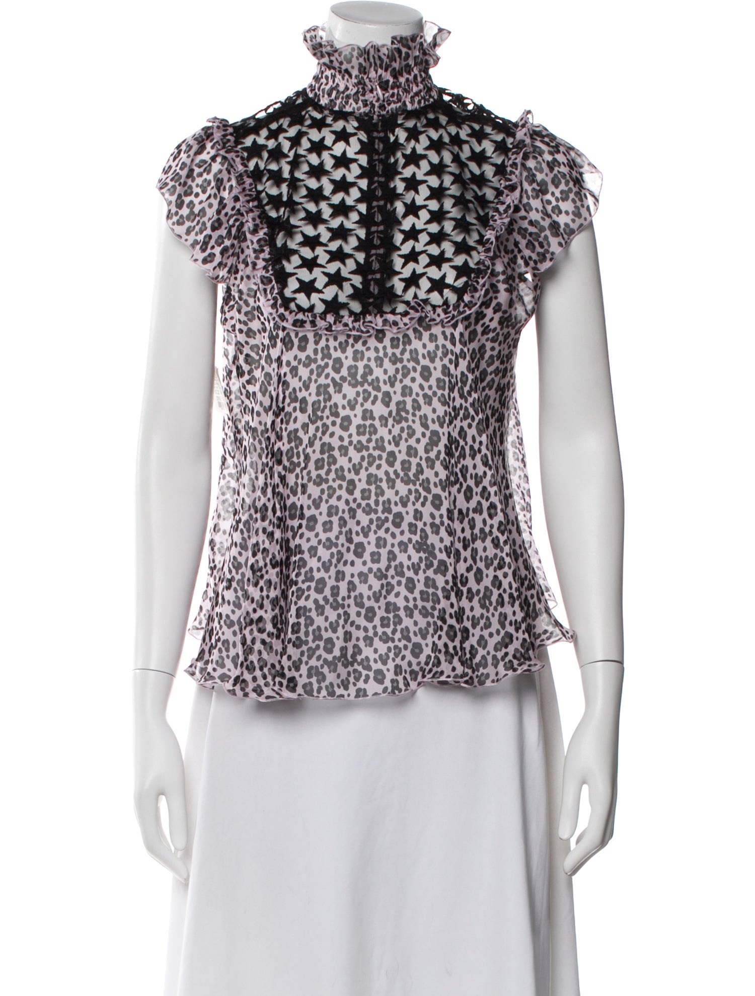 Giamba Silk Animal Print Blouse w/ Tags