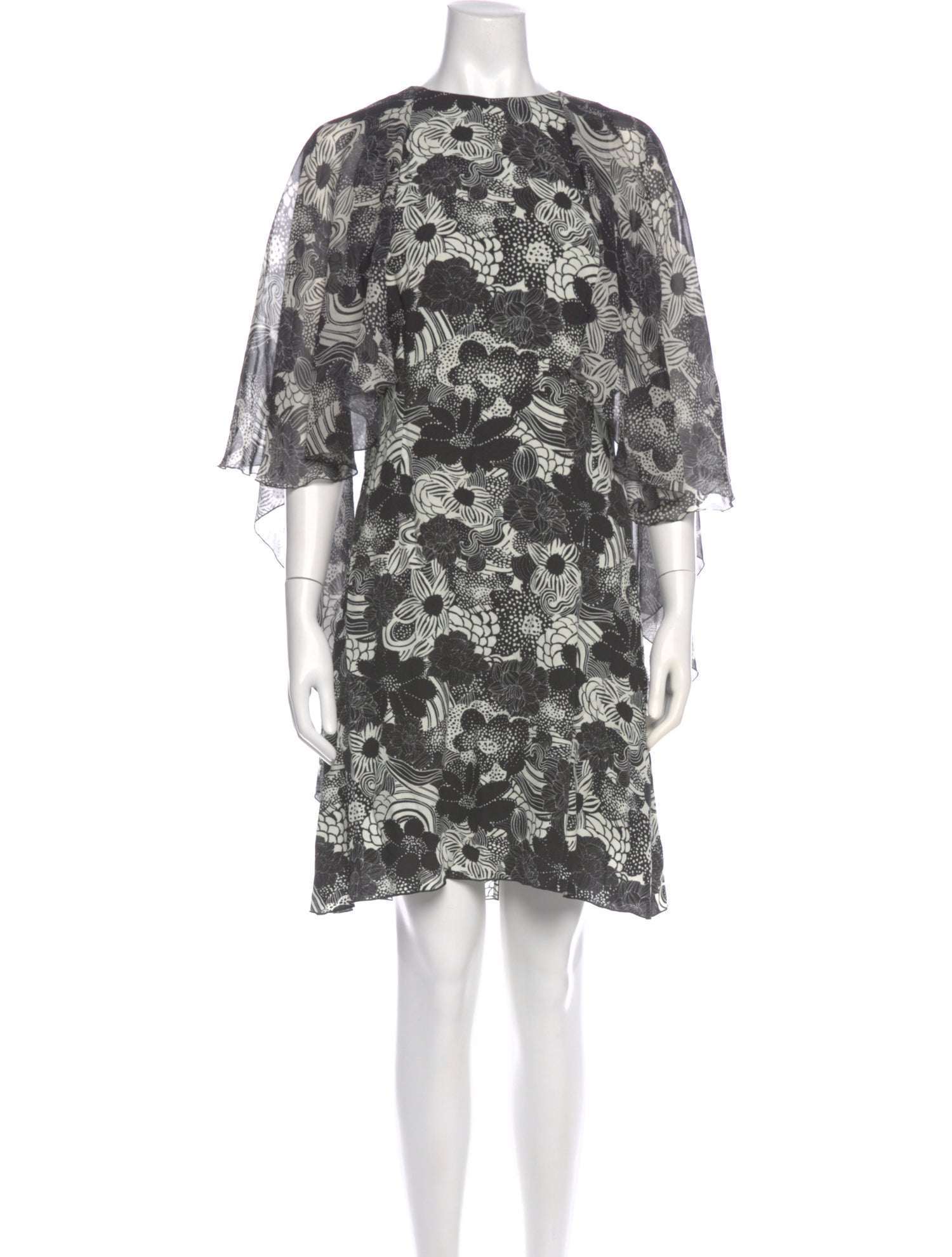 Giamba Floral Print Mini Dress