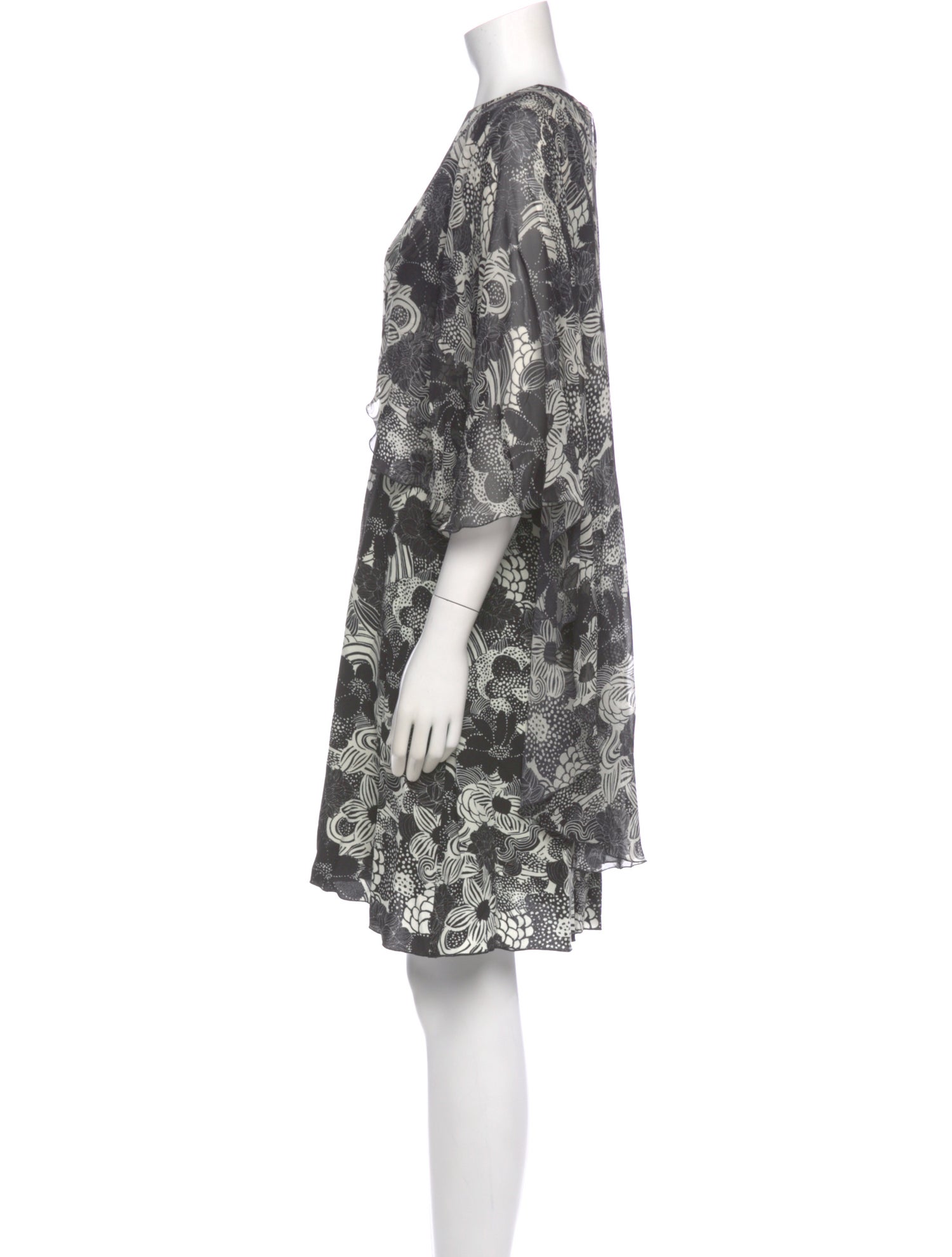 Giamba Floral Print Mini Dress