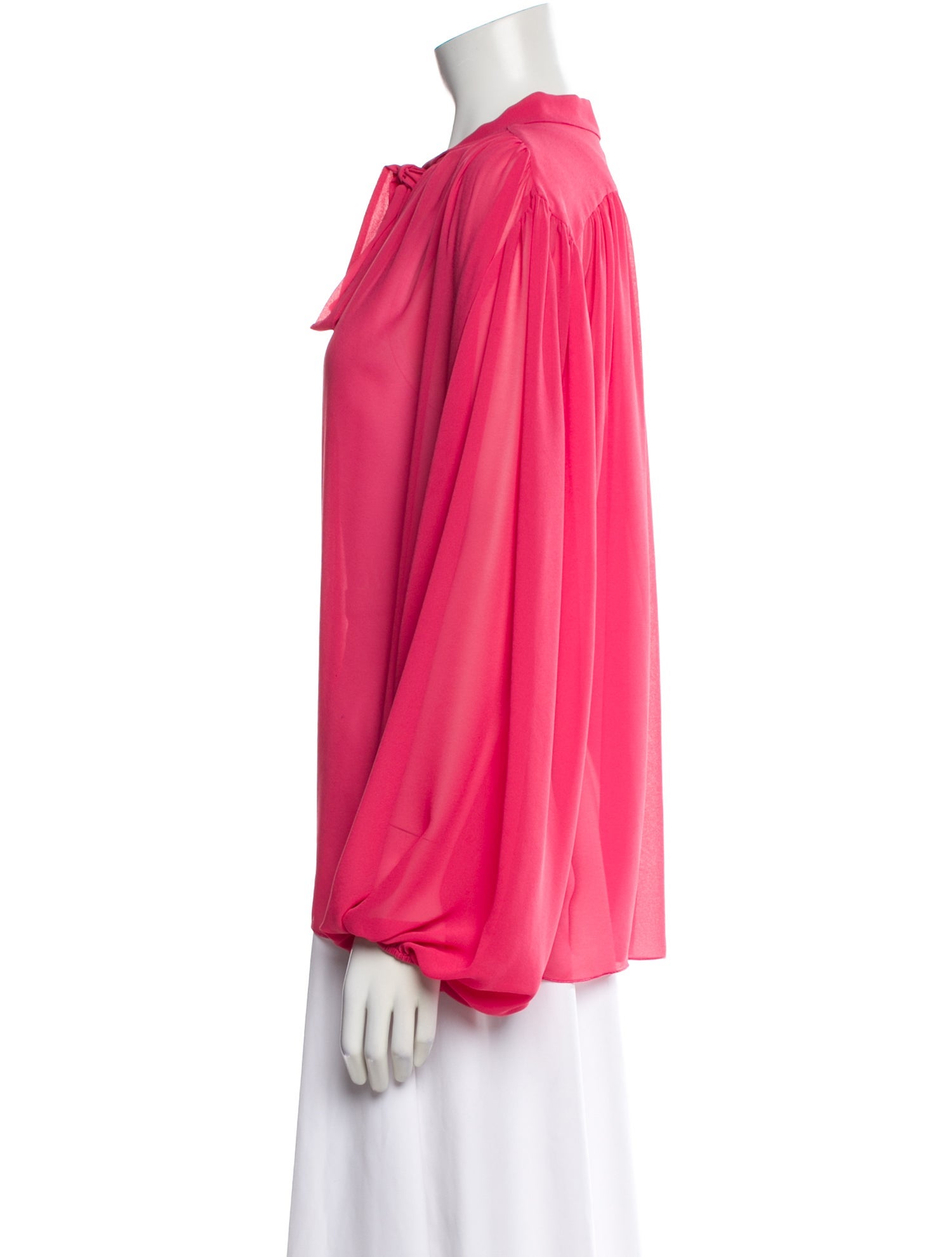 Giamba Tie Neck Long Sleeve Blouse