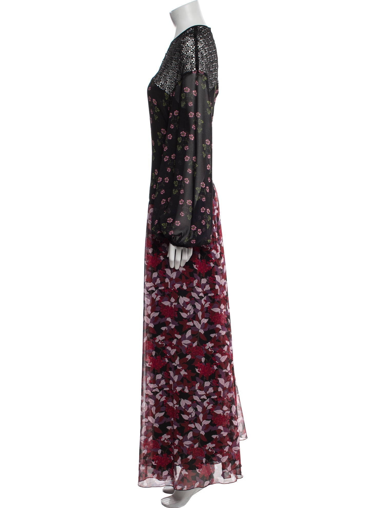 Giamba Floral Print Long Dress