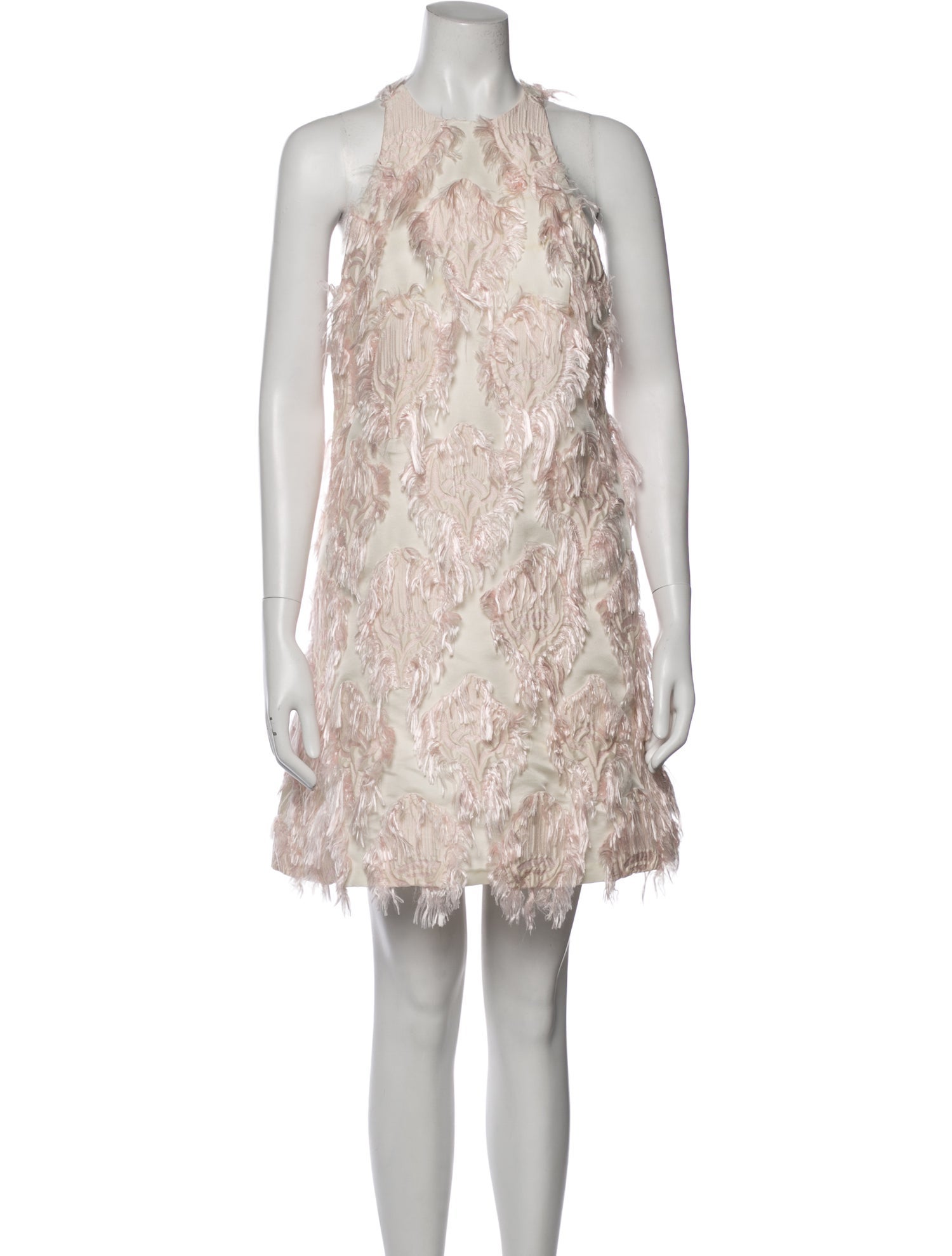 Giamba Lace Pattern Mini Dress
