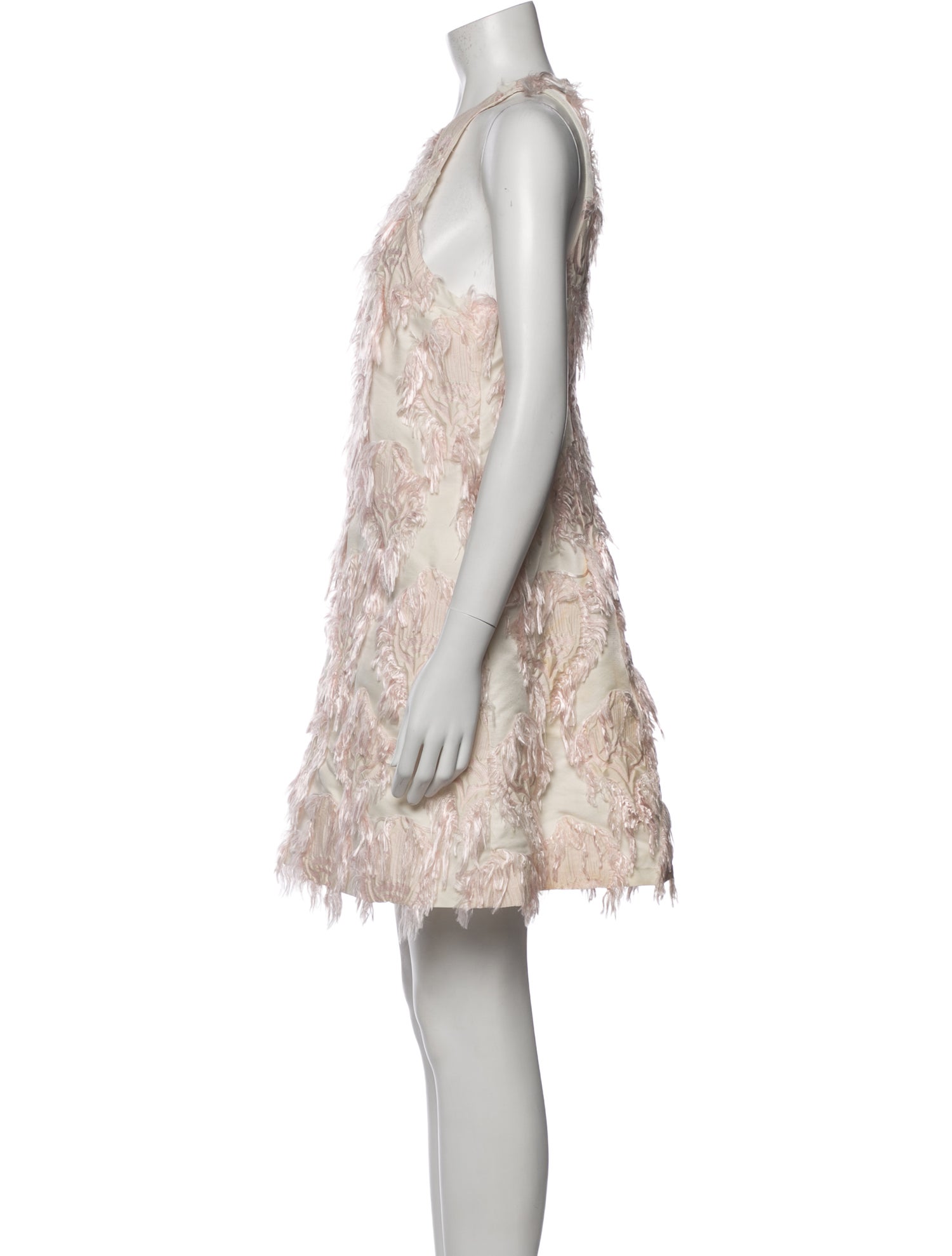 Giamba Lace Pattern Mini Dress