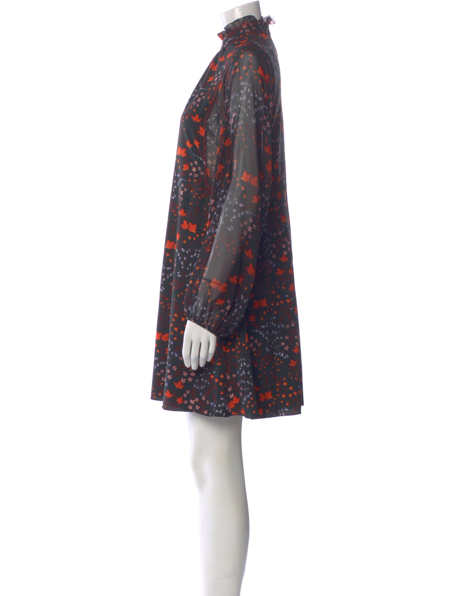 Giamba Floral Print Mini Dress