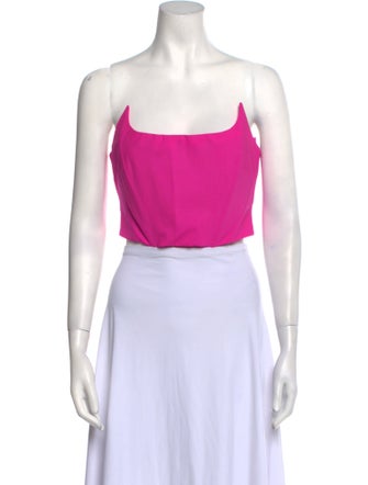Giuseppe di Morabito Wool Square Neckline Crop Top