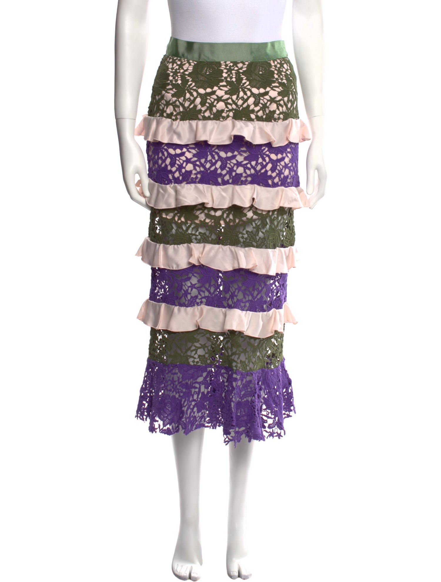 Giuseppe di Morabito Lace Pattern Midi Length Skirt w/ Tags