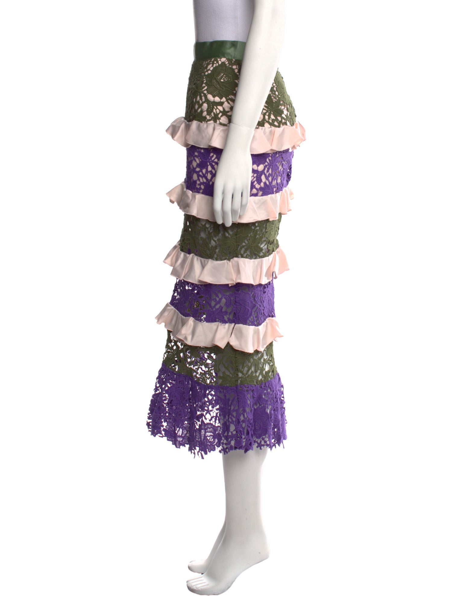 Giuseppe di Morabito Lace Pattern Midi Length Skirt w/ Tags