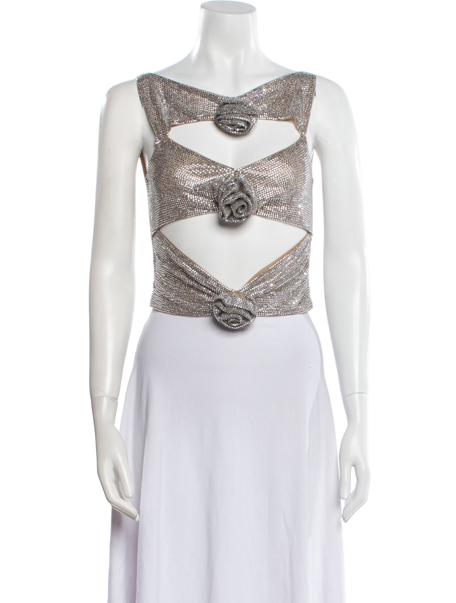 Giuseppe di Morabito One-Shoulder Sleeveless Crop Top w/ Tags