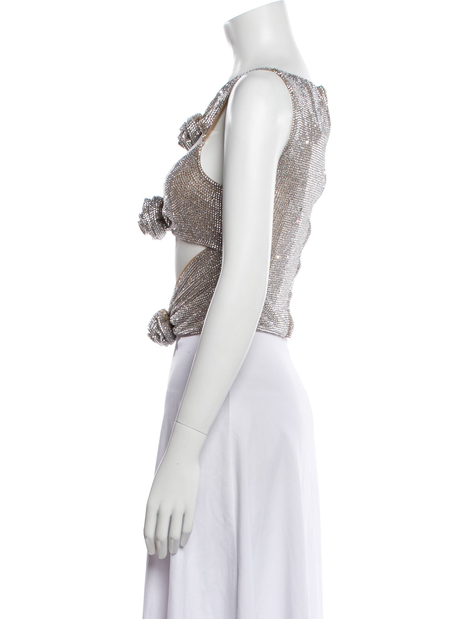 Giuseppe di Morabito One-Shoulder Sleeveless Crop Top w/ Tags