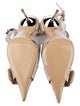Giuseppe di Morabito Leather Crystal Embellishments D'Orsay Pumps