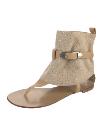 Giuseppe di Morabito Suede Glitter Accents Gladiator Sandals