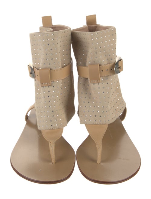 Giuseppe di Morabito Suede Glitter Accents Gladiator Sandals