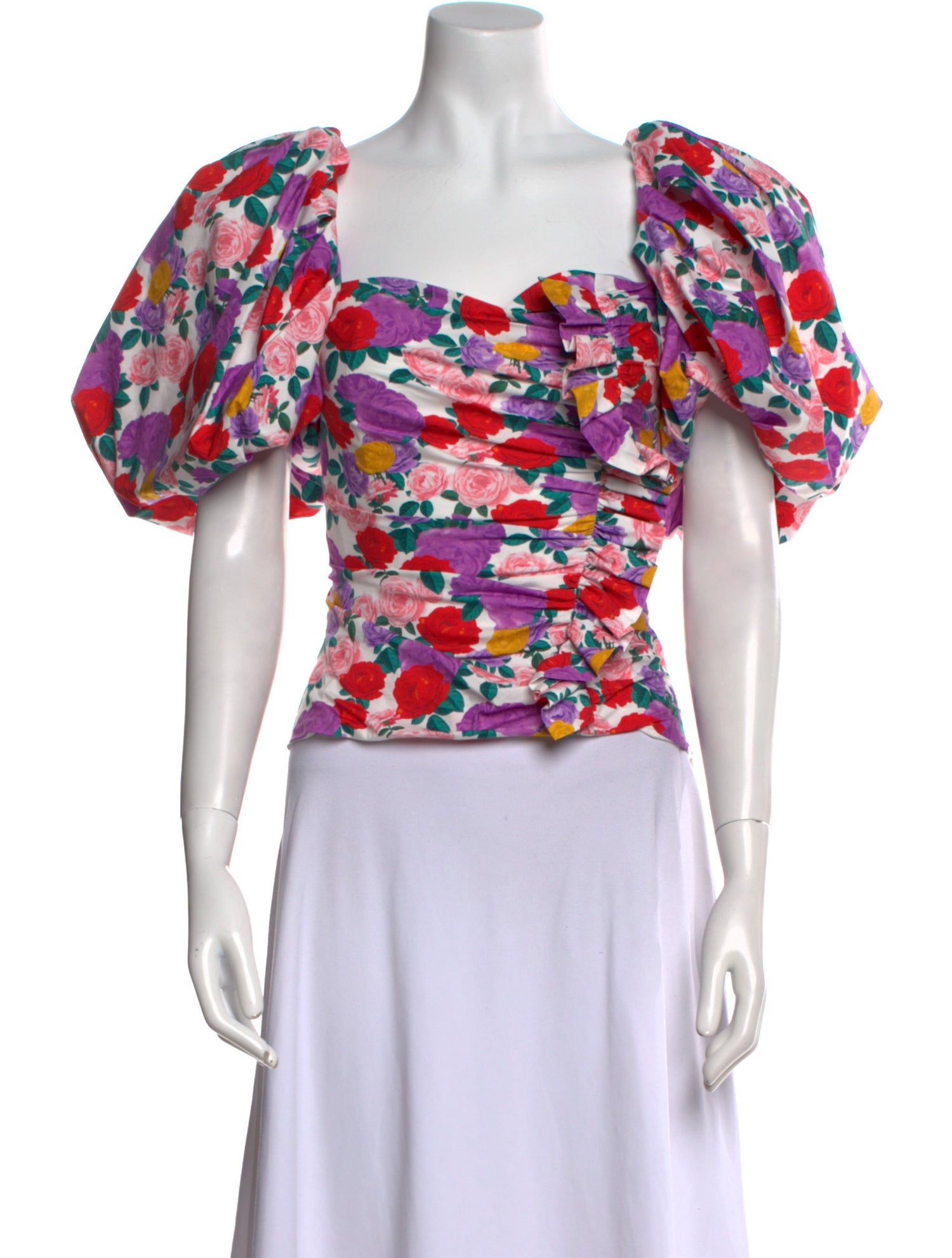 Giuseppe di Morabito Floral Print Square Neckline Crop Top w/ Tags