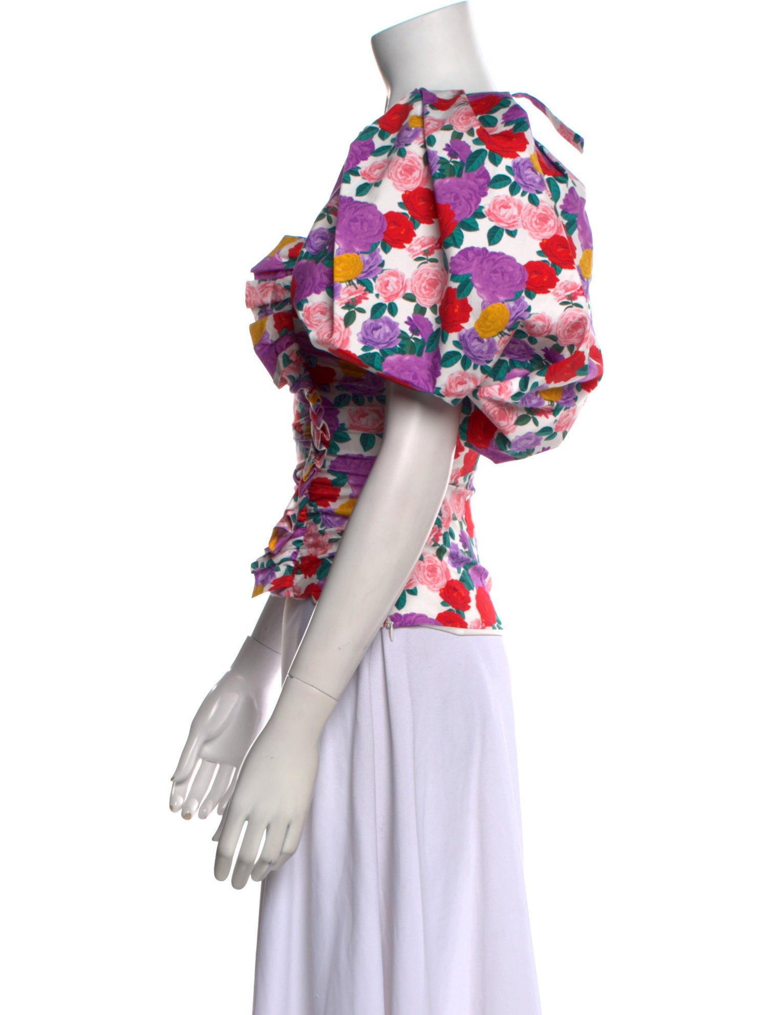 Giuseppe di Morabito Floral Print Square Neckline Crop Top w/ Tags