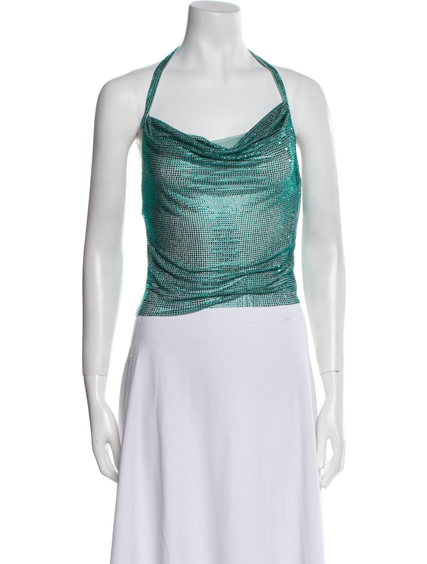 Giuseppe di Morabito Printed Halterneck Crop Top