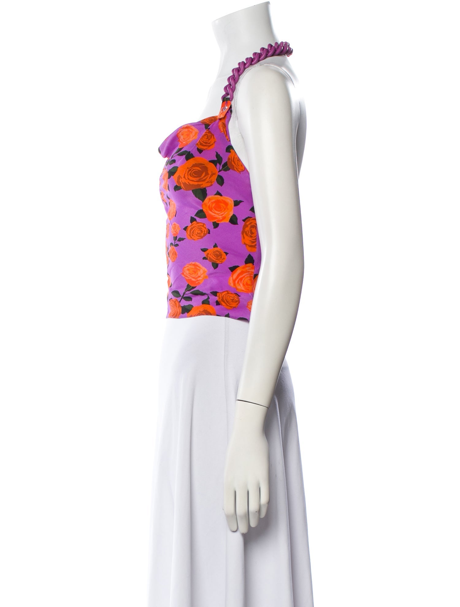 Giuseppe di Morabito Silk Floral Print Crop Top w/ Tags