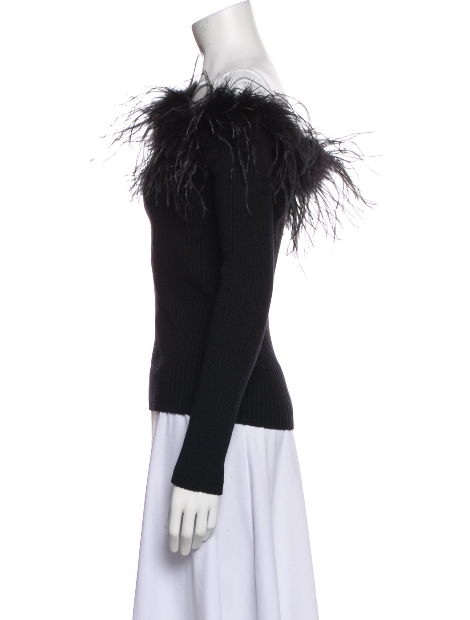 Giuseppe di Morabito Virgin Wool Off-The-Shoulder Top w/ Tags