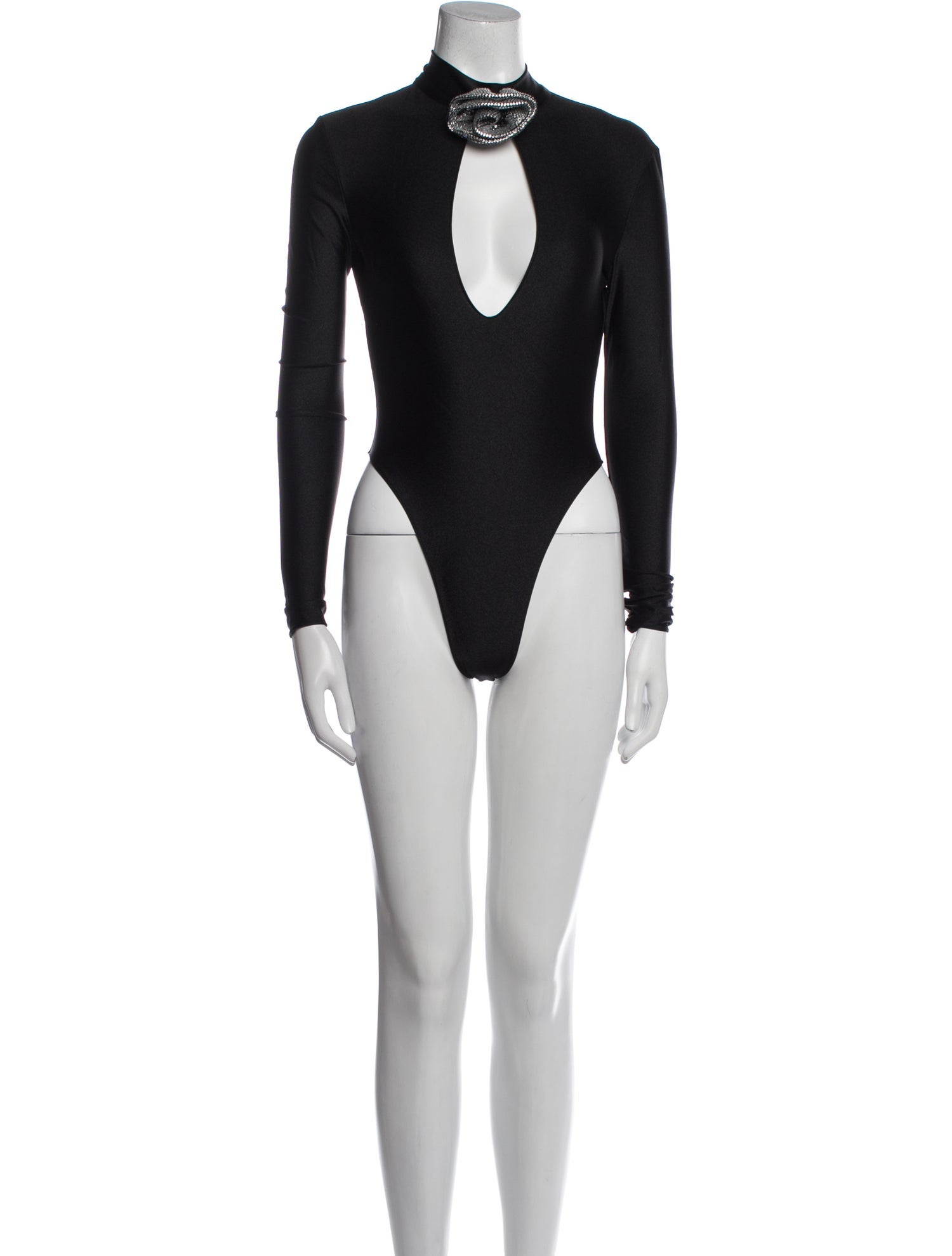 Giuseppe di Morabito V-Neck Long Sleeve Bodysuit