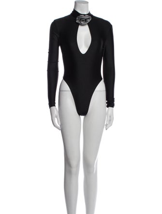 Giuseppe di Morabito V-Neck Long Sleeve Bodysuit