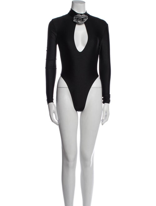 Giuseppe di Morabito V-Neck Long Sleeve Bodysuit