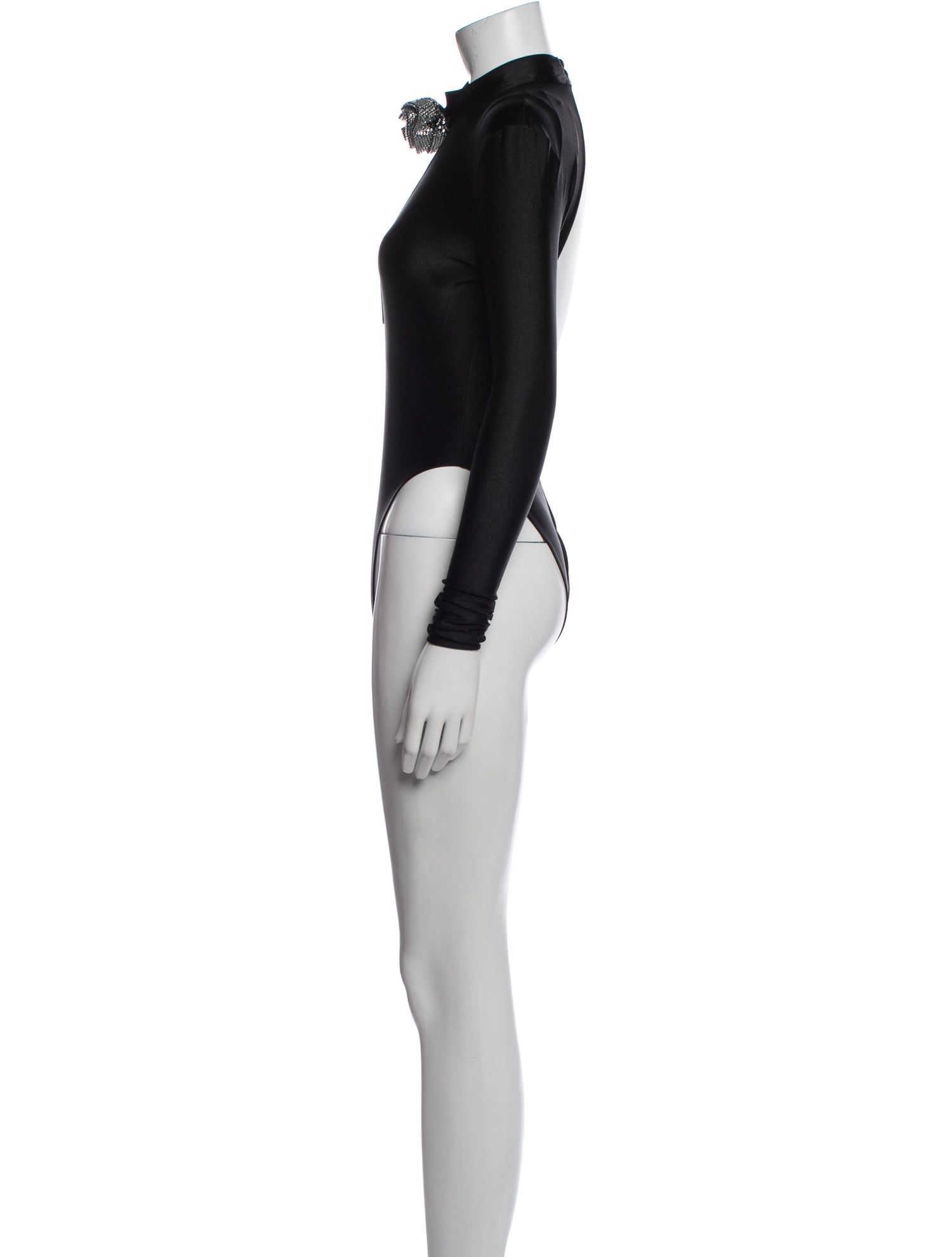 Giuseppe di Morabito V-Neck Long Sleeve Bodysuit