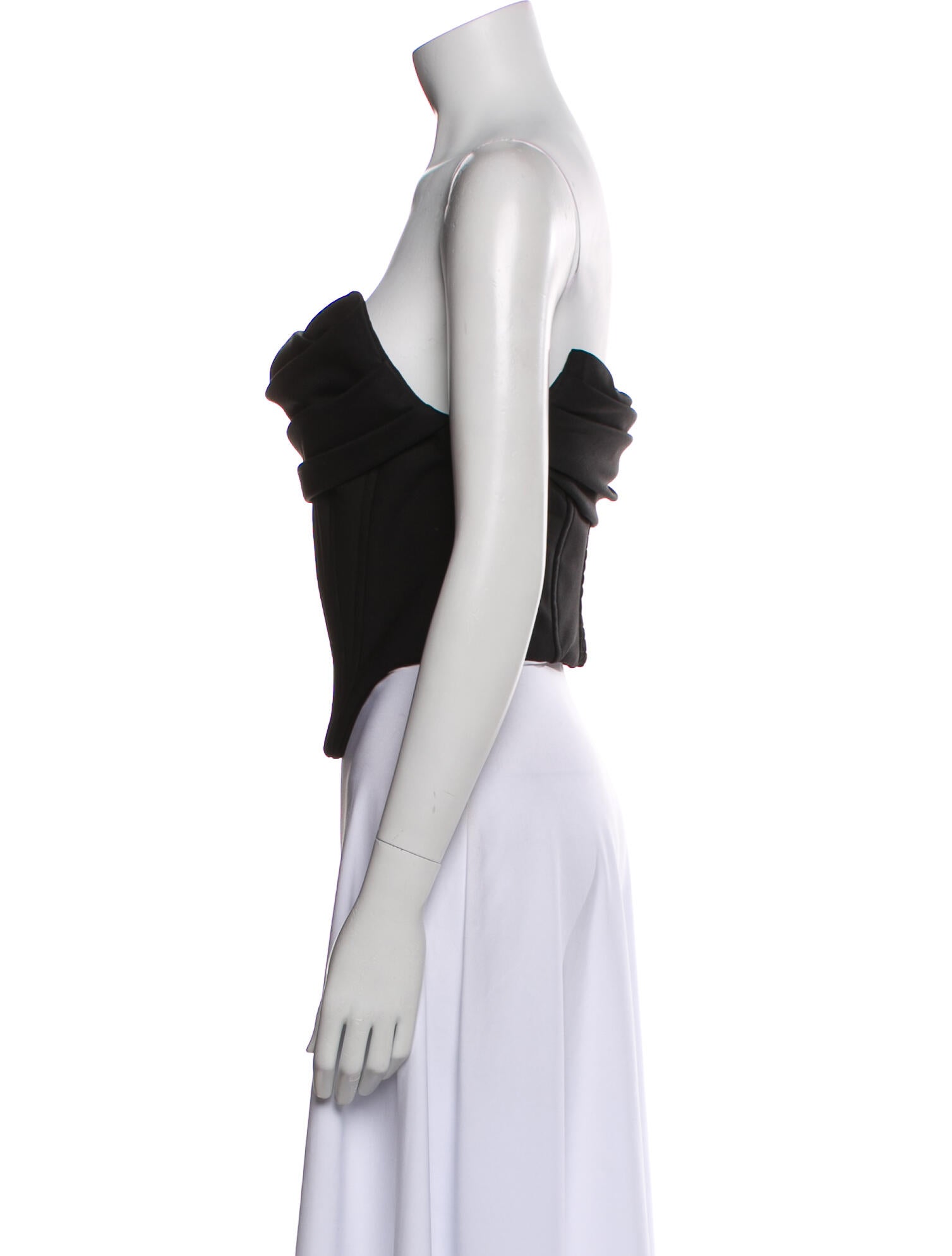 Giuseppe di Morabito Virgin Wool Strapless Crop Top