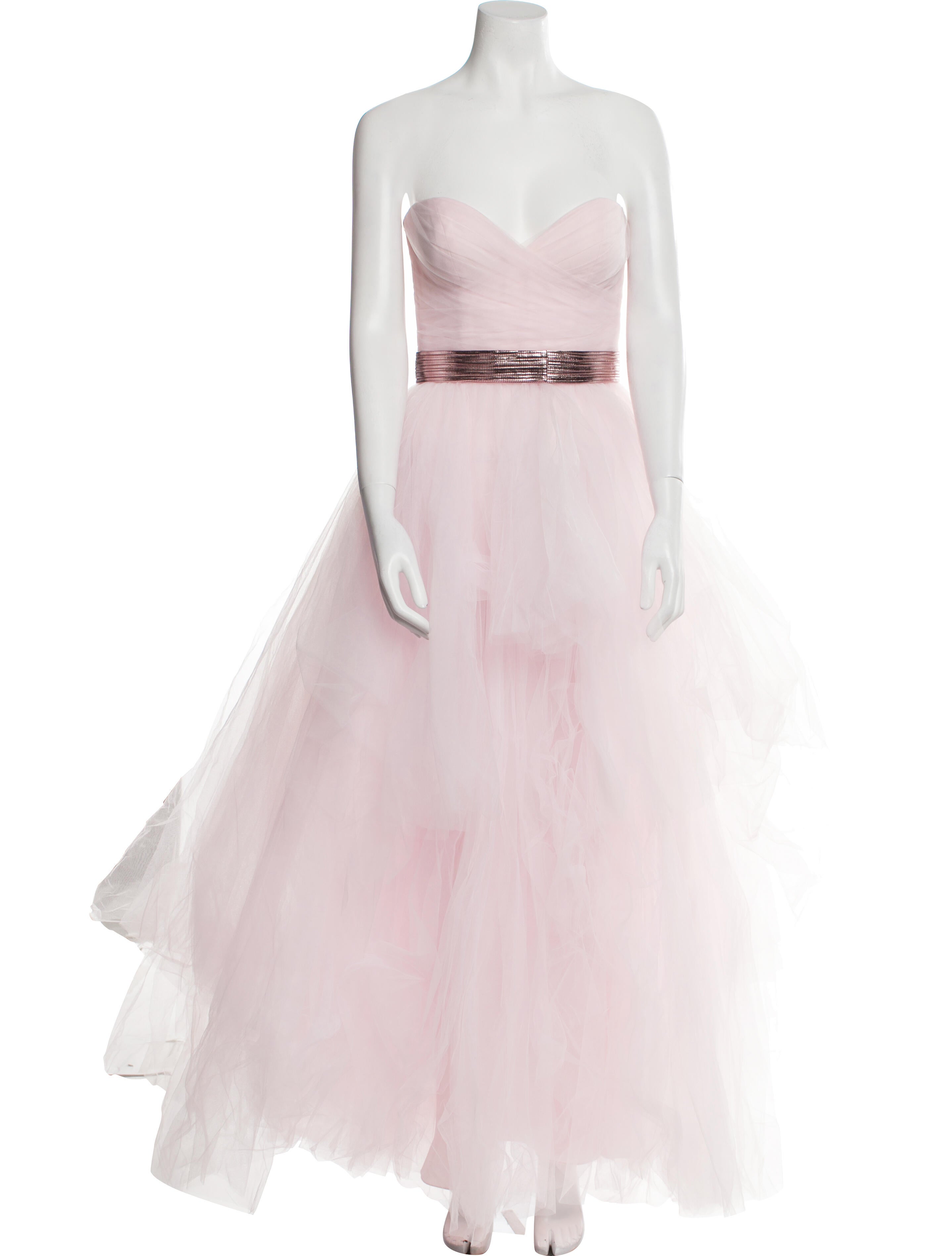 Gemy Maalouf Lace Pattern Long Dress