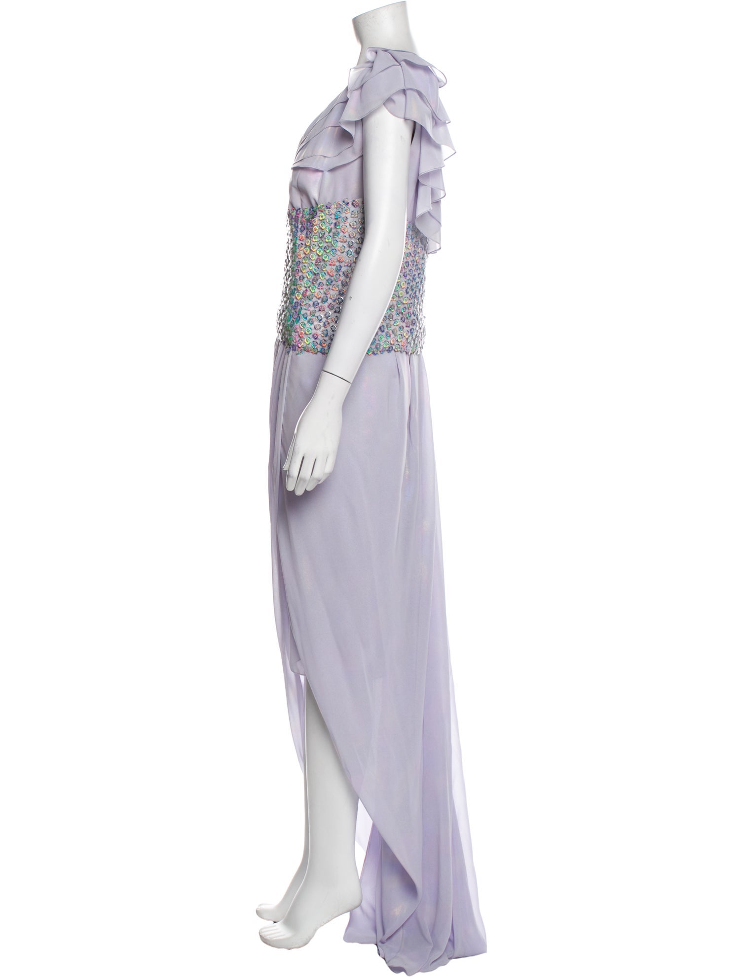 Gemy Maalouf V-Neck Long Dress