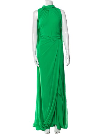 Gemy Maalouf Mock Neck Long Dress