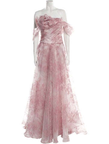 Gemy Maalouf Dresses Lace Pattern Long Dress L