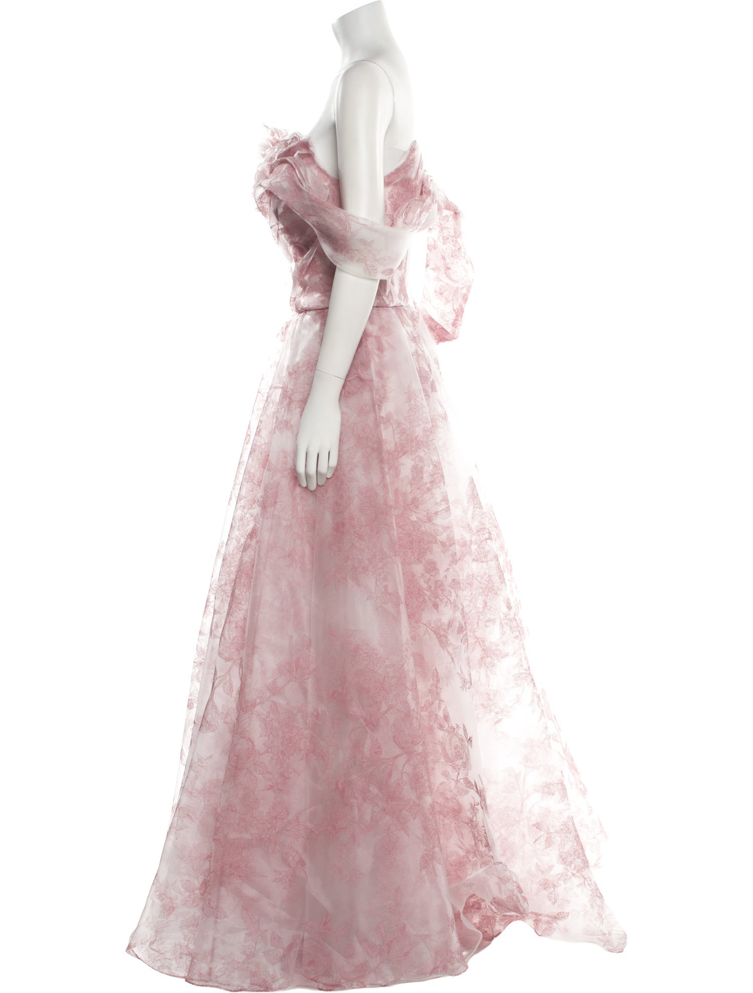 Gemy Maalouf Lace Pattern Long Dress