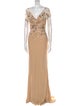 Gemy Maalouf V-Neck Long Dress