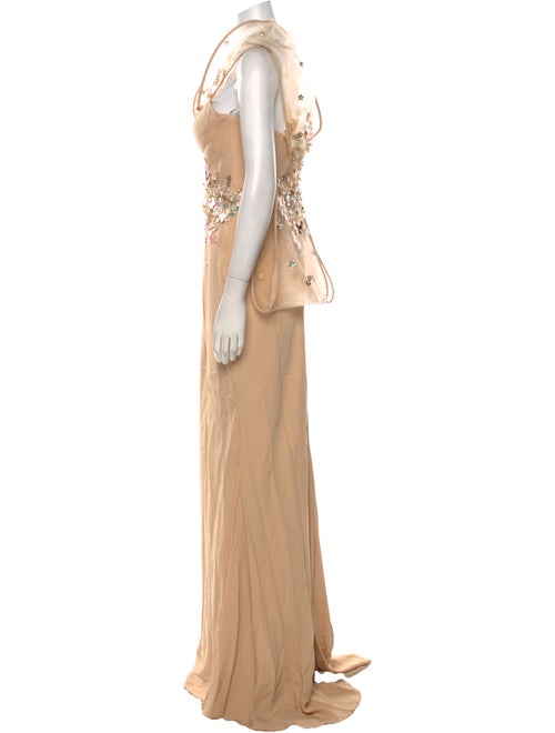 Gemy Maalouf V-Neck Long Dress