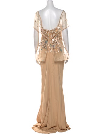 Gemy Maalouf V-Neck Long Dress