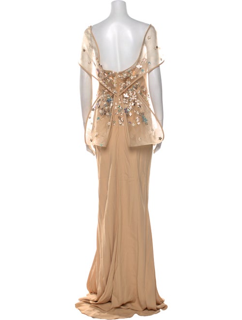 Gemy Maalouf V-Neck Long Dress