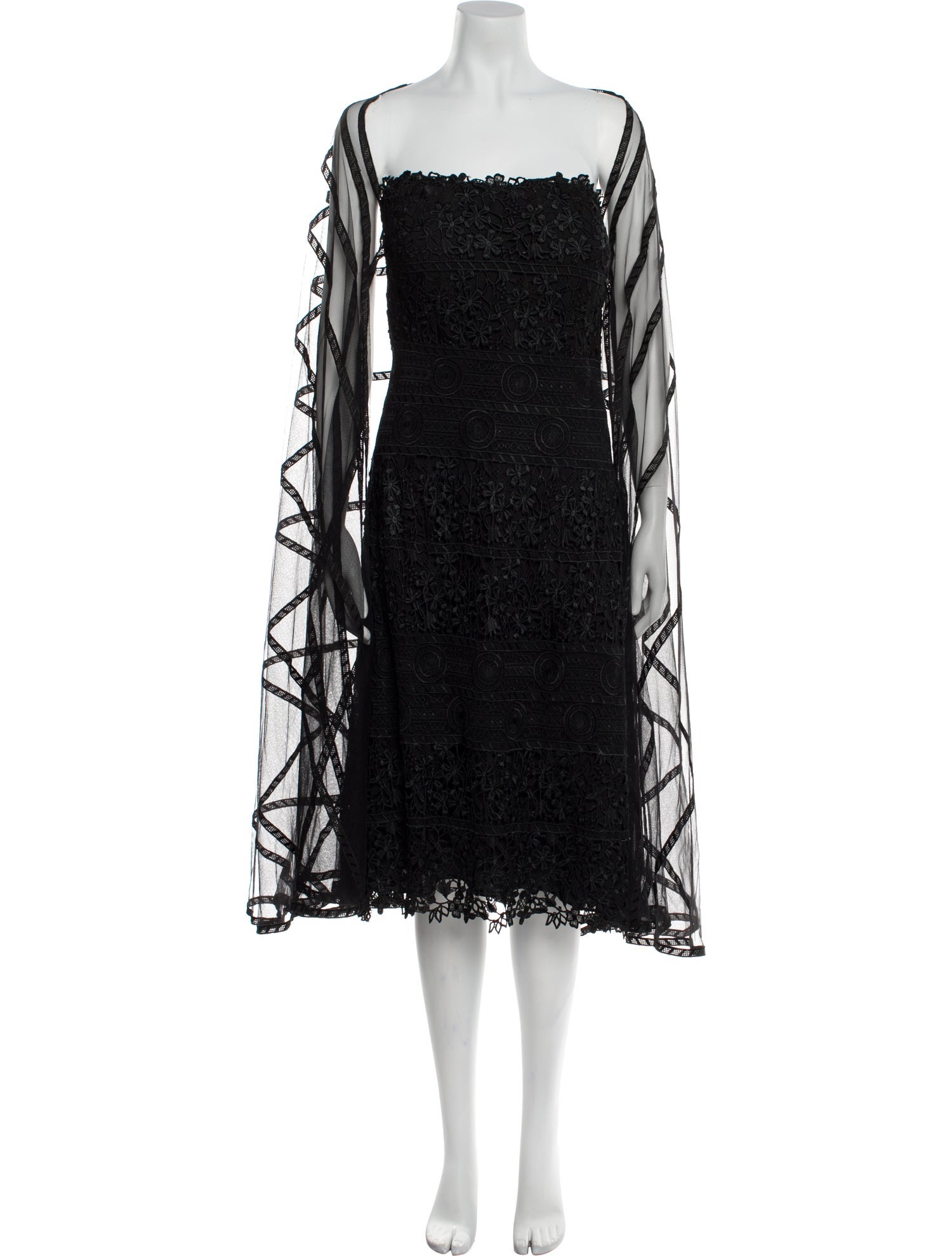 Gemy Maalouf Lace Pattern Mini Dress