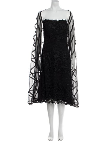 Gemy Maalouf Dresses Lace Pattern Mini Dress XL