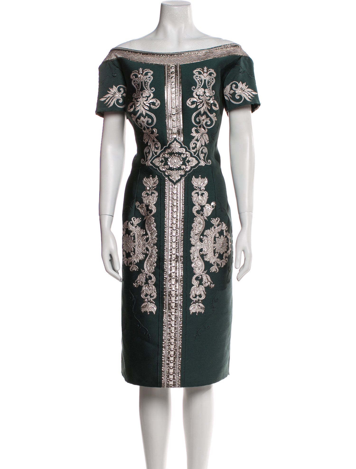 Gemy Maalouf Printed Knee-Length Dress