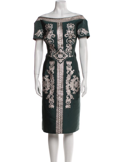 Gemy Maalouf Printed Knee-Length Dress