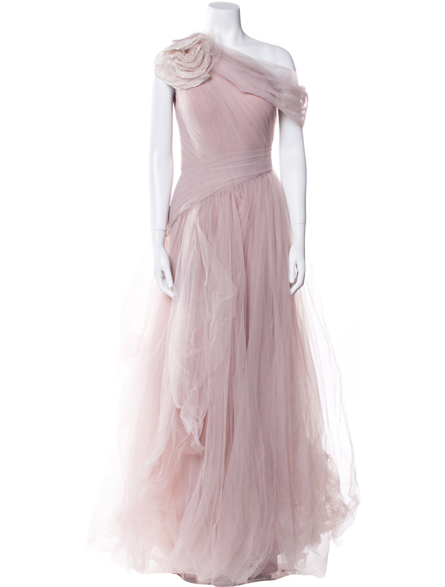 Gemy Maalouf One-Shoulder Long Dress