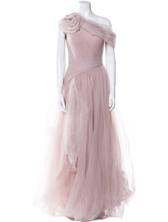 Gemy Maalouf One-Shoulder Long Dress