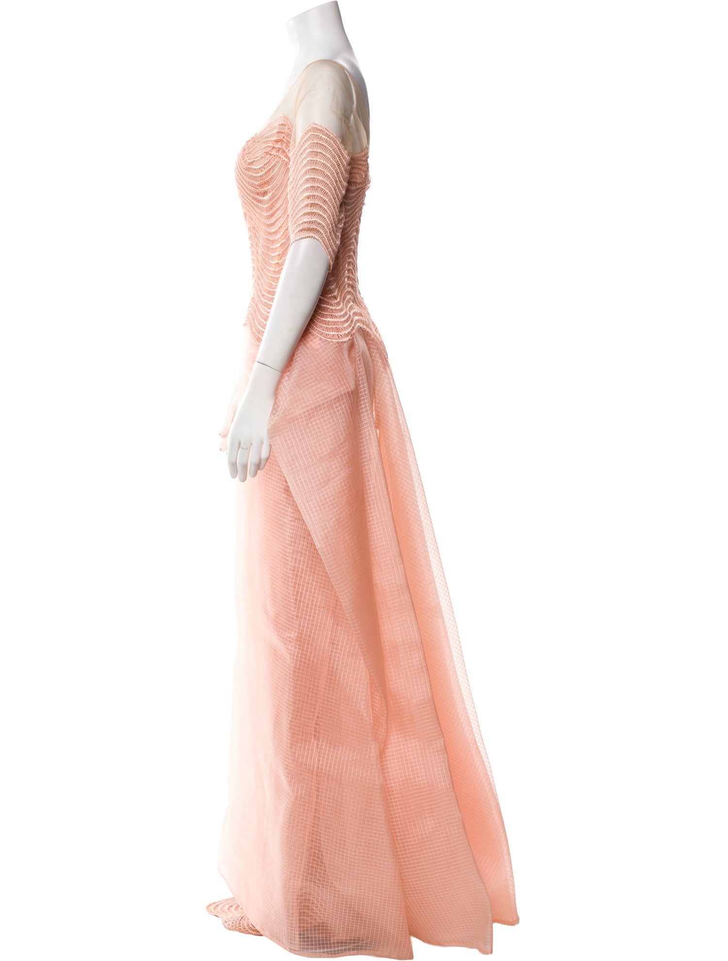 Gemy Maalouf Mesh Long Dress w/ Tags