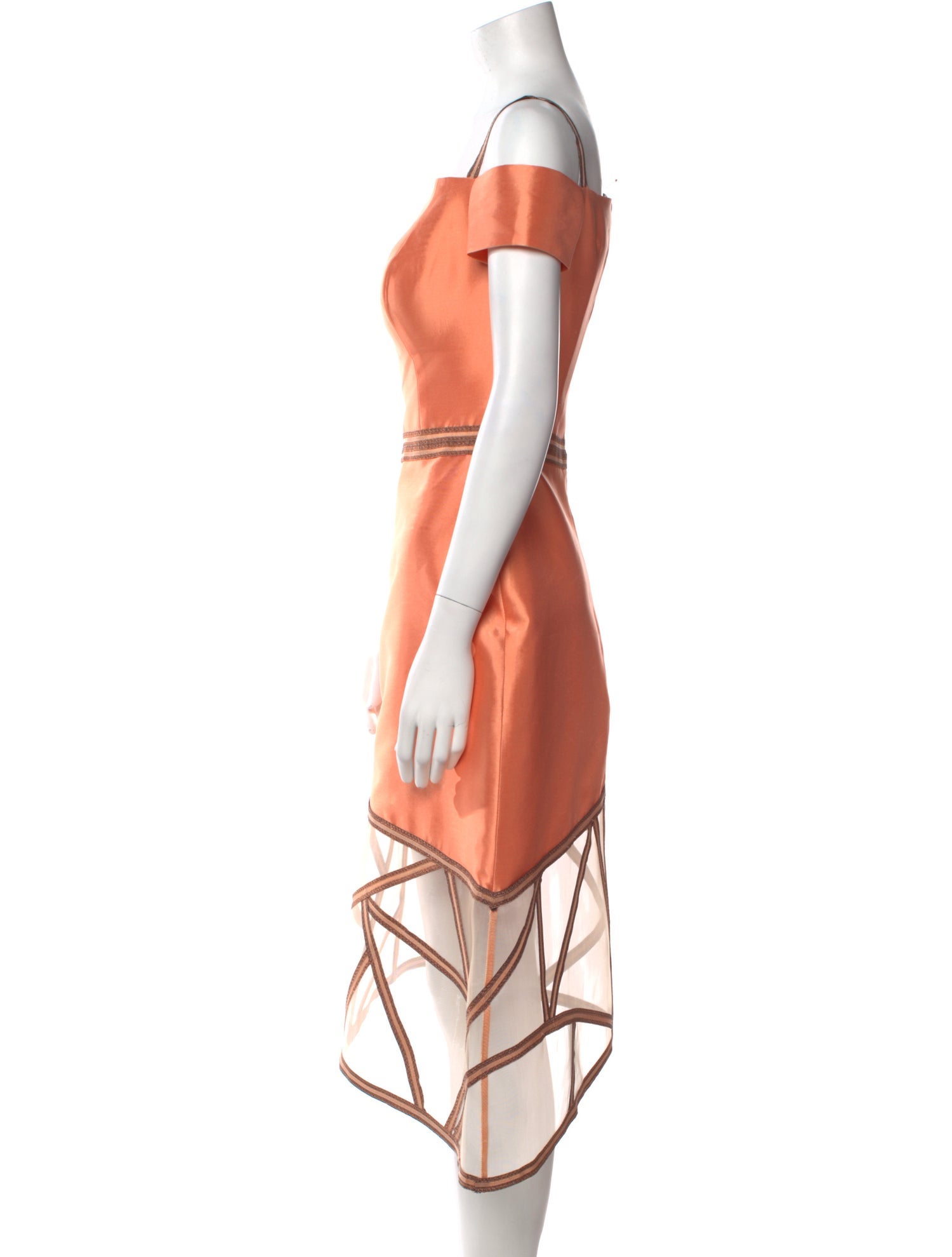 Gemy Maalouf Square Neckline Knee-Length Dress w/ Tags