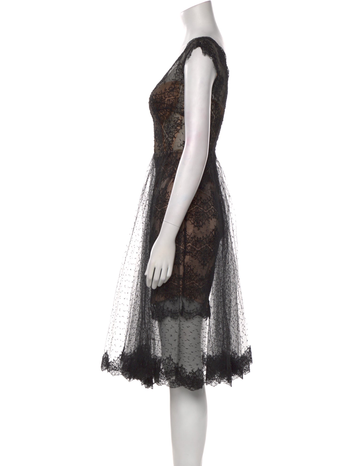 Gemy Maalouf Lace Knee-Length Dress w/ Tags