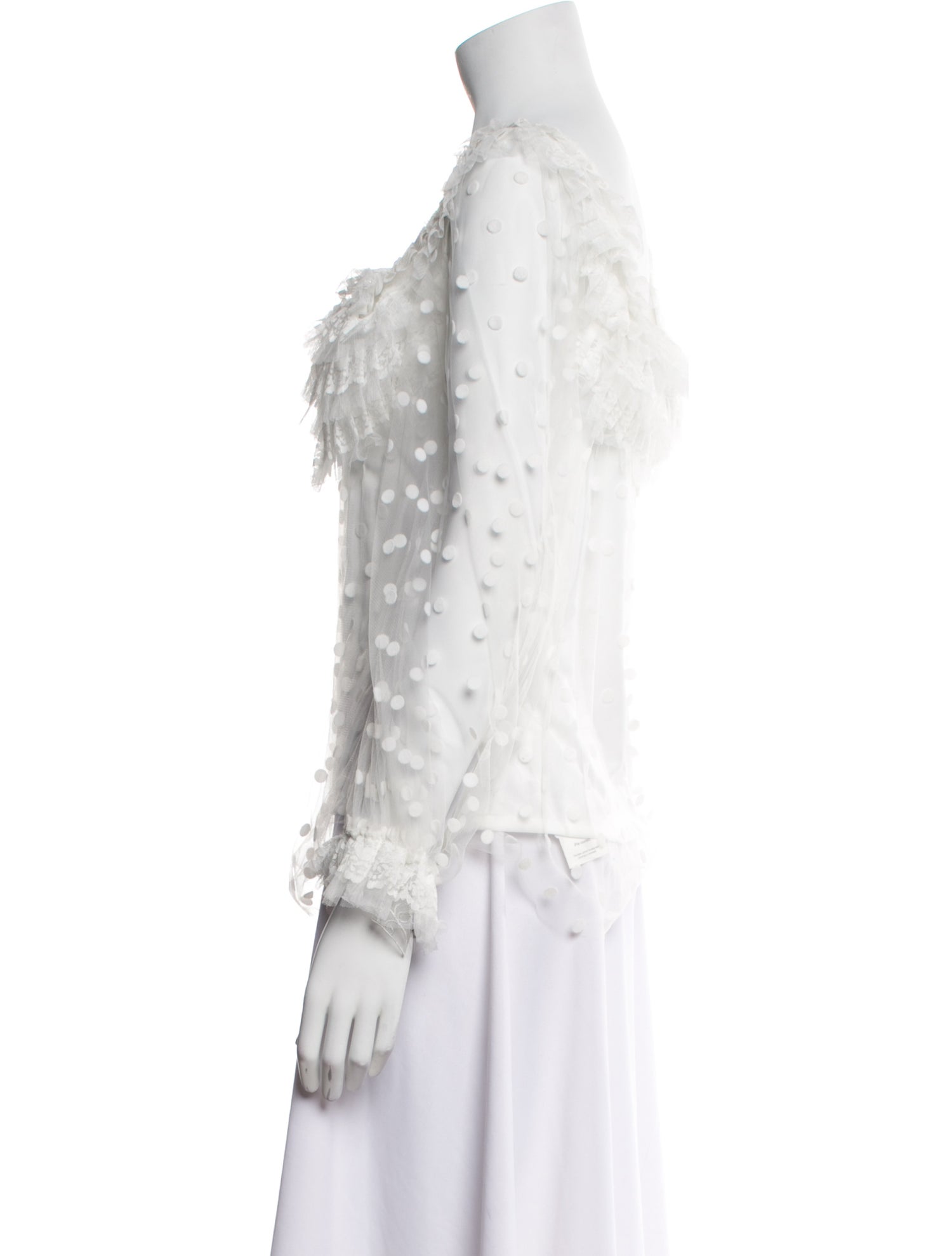 Gemy Maalouf Square Neckline Three-Quarter Sleeve Blouse