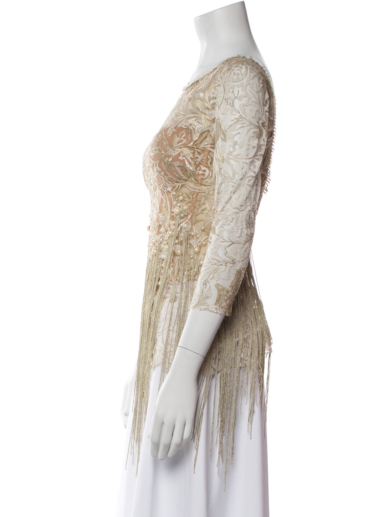 Gemy Maalouf Lace Lace Pattern Top w/ Tags