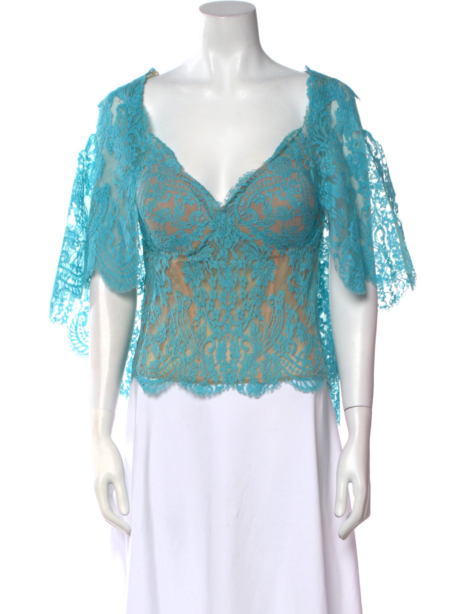 Gemy Maalouf Lace Lace Pattern Blouse w/ Tags