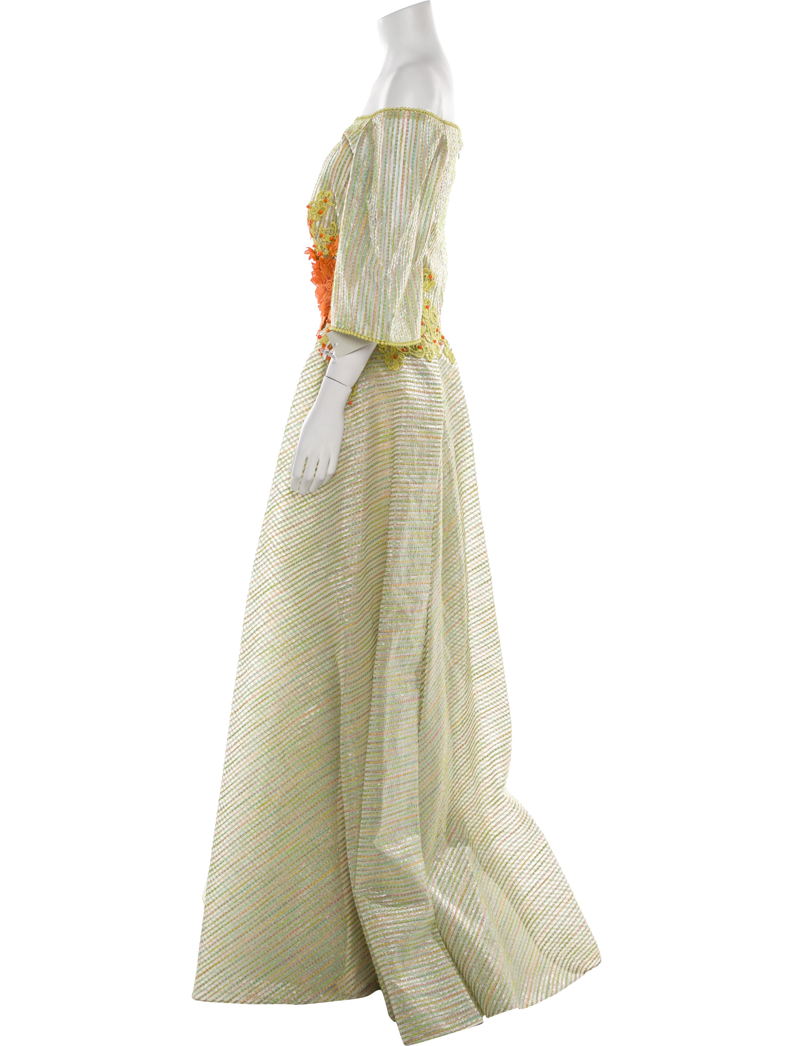 Gemy Maalouf Striped Long Dress w/ Tags