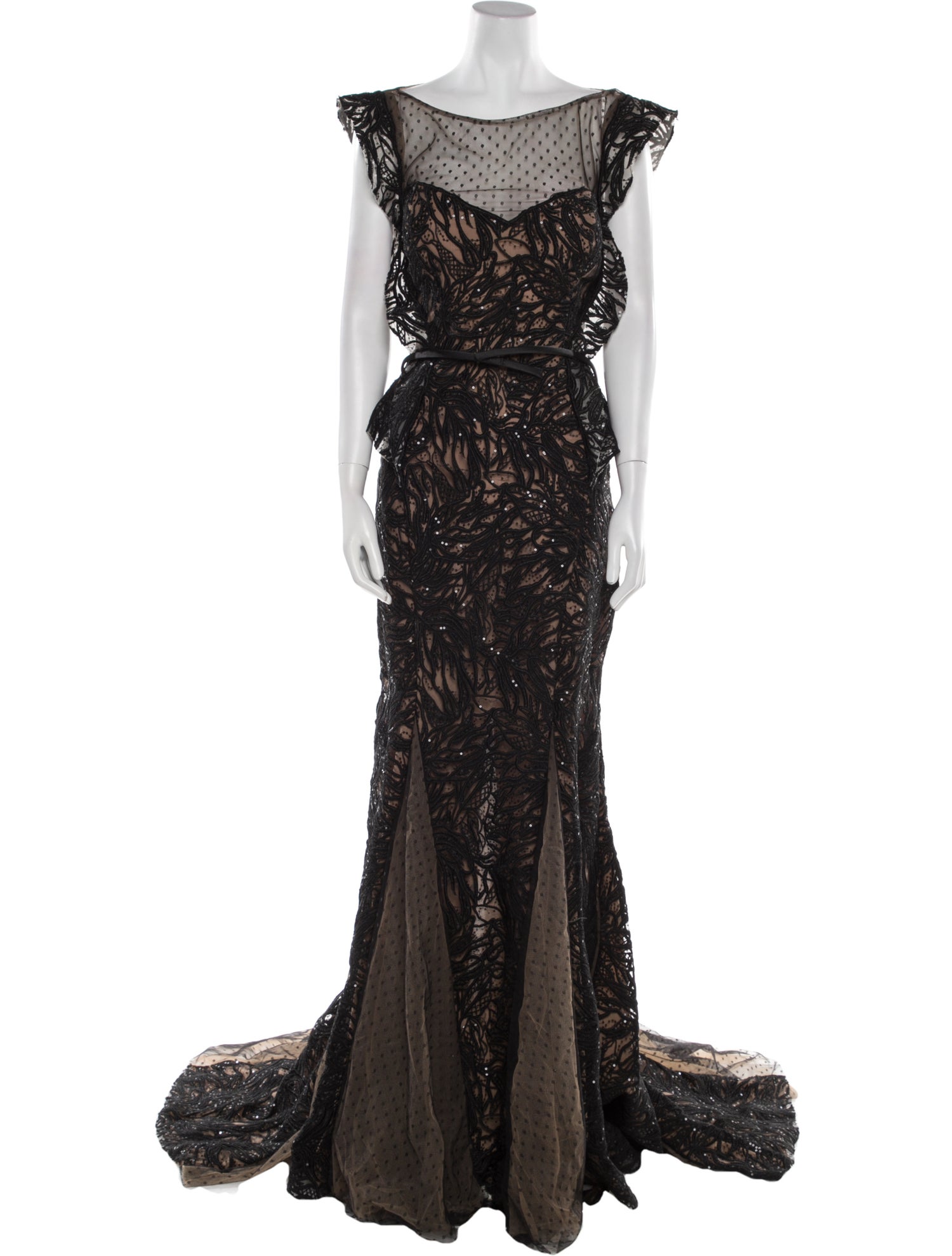 Gemy Maalouf Patterned Long Dress w/ Tags