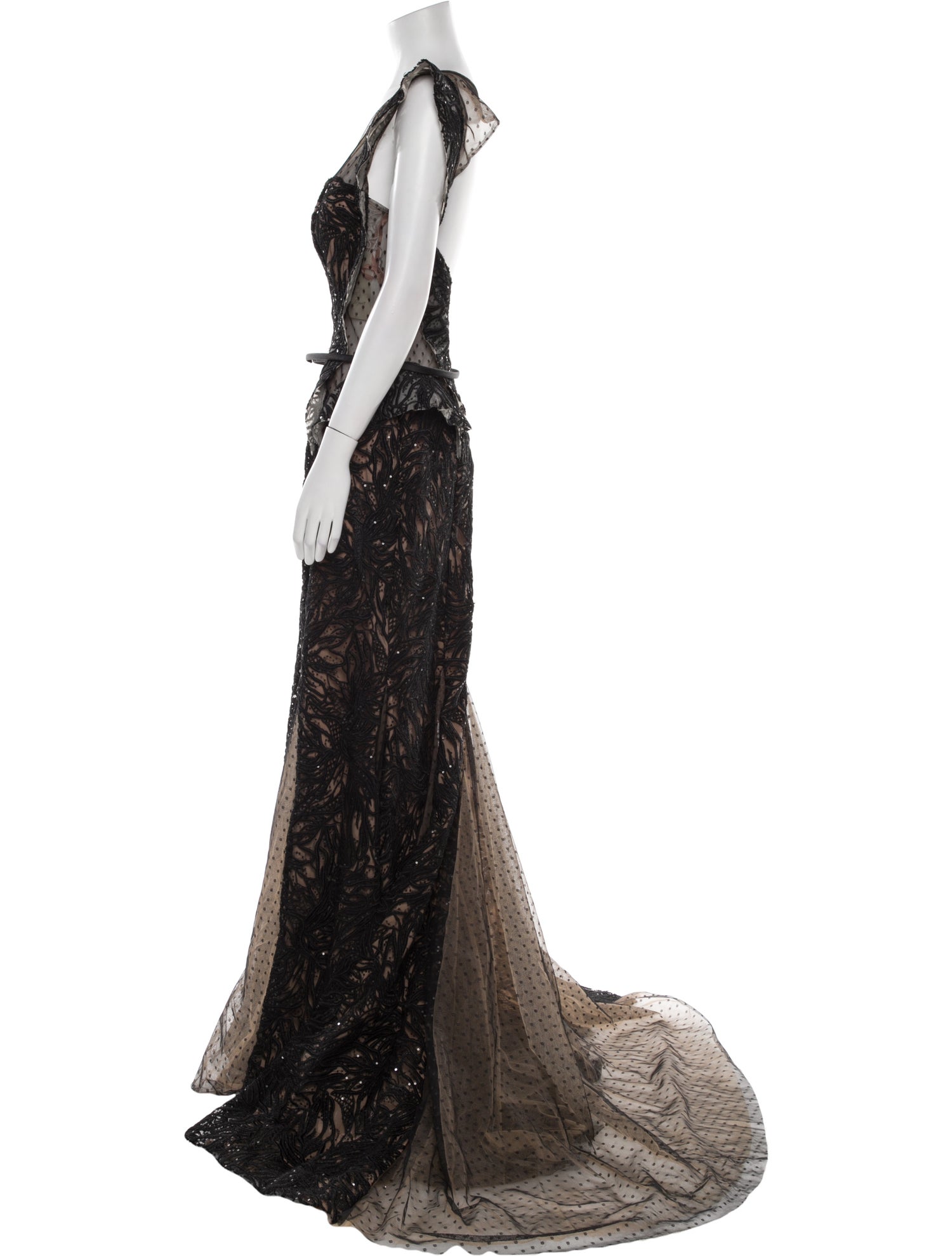 Gemy Maalouf Patterned Long Dress w/ Tags